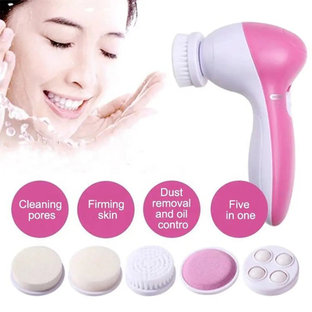 Spazzola Elettrica Viso 5 in 1 – Pulizia Profonda, Esfoliazione e Massaggio Viso